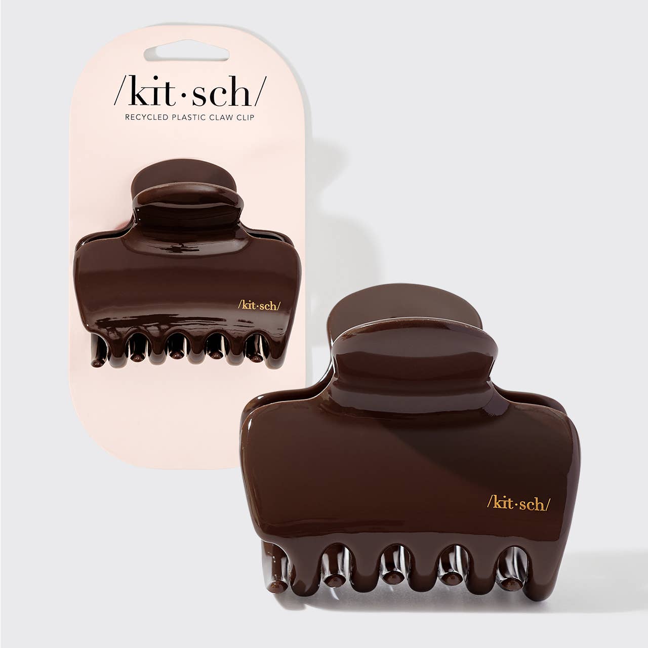 KITSCH - Recycled Plastic Puffy Cloud Clip 1pc - Chocolate KITSCH