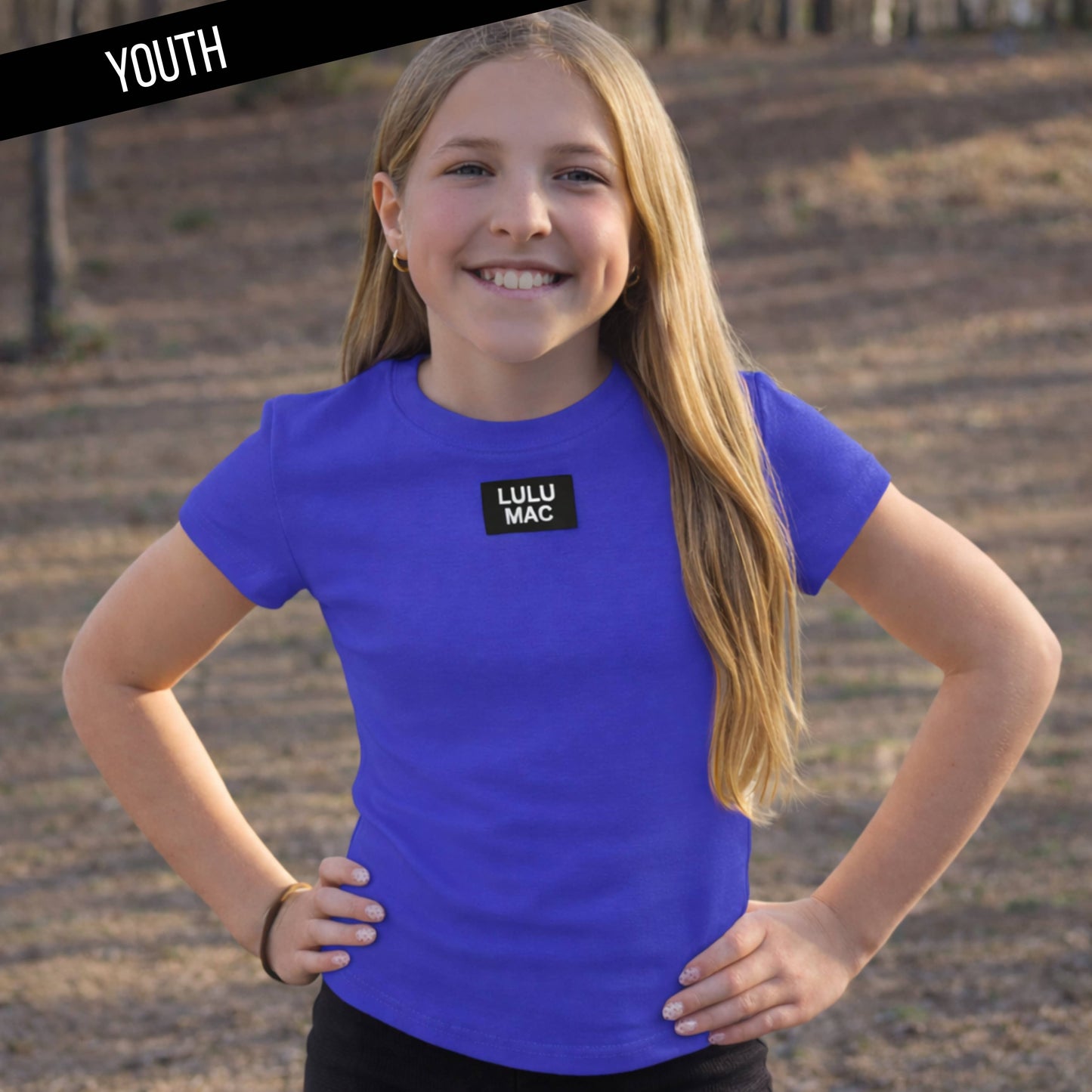 Girlie Girl Originals - KD-TP1000 Kids Baby Doll Top - Royal: ROYAL / Youth Large Girlie Girl Originals