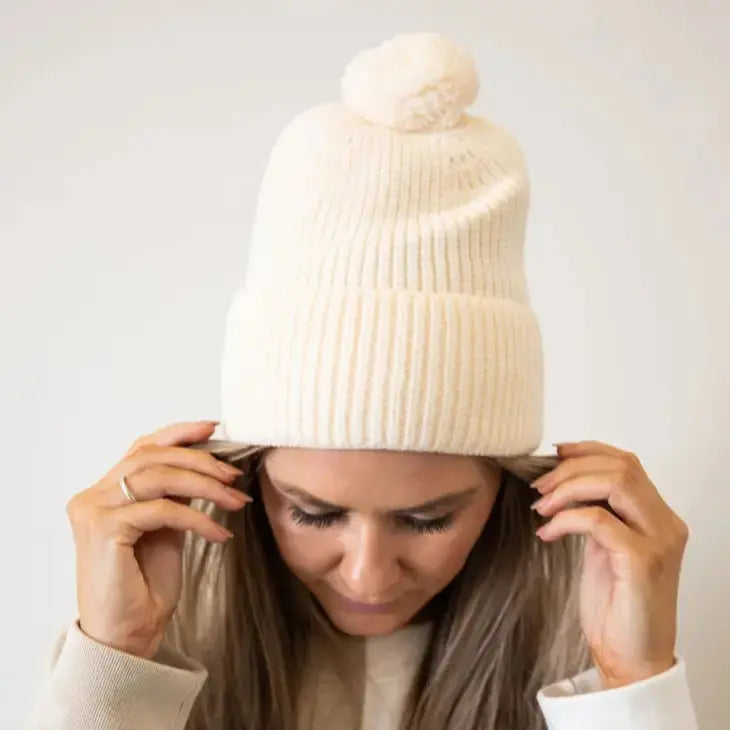 Cozy Winter Pom Pom Beanie