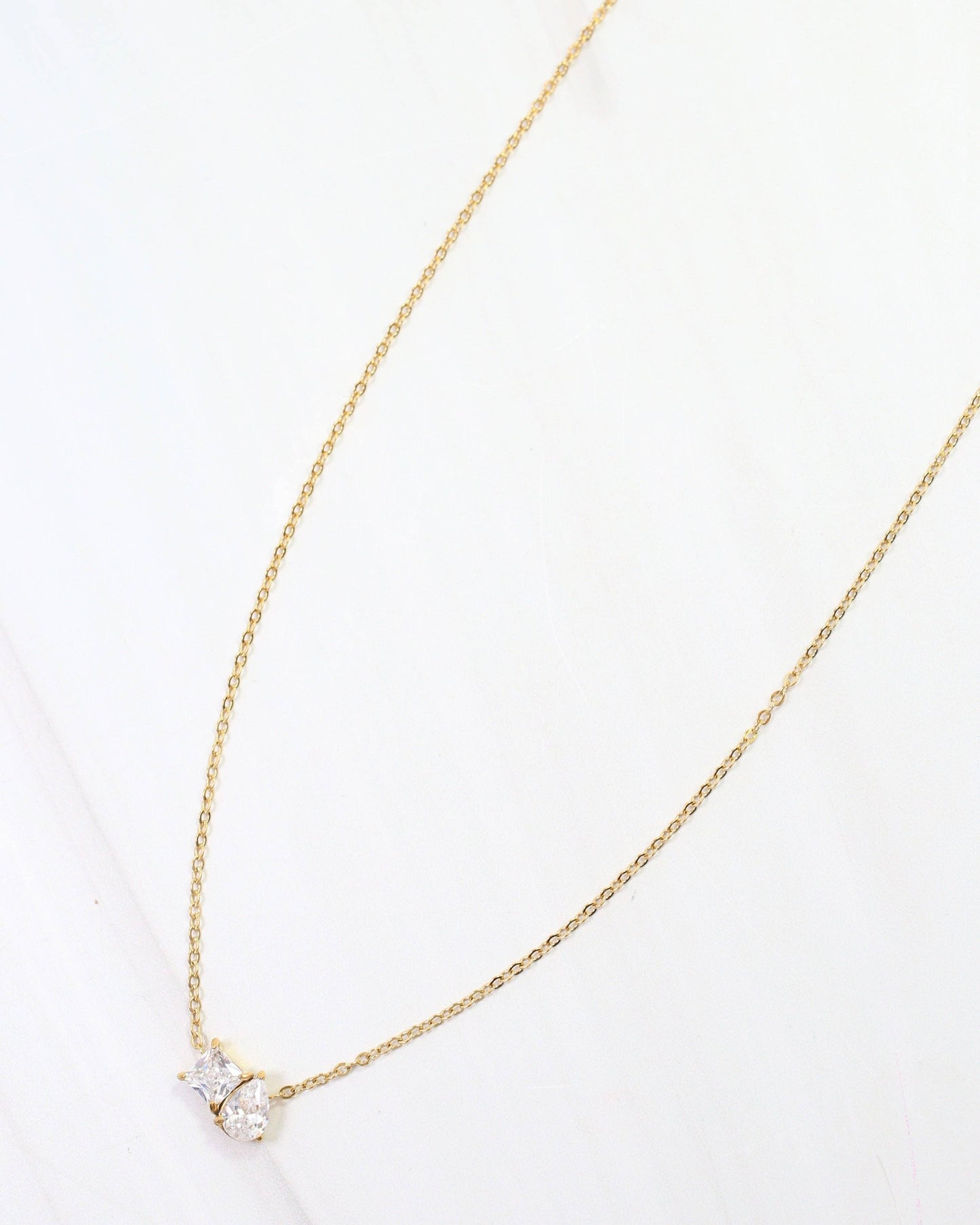 Caroline Hill - Windsor CZ Necklace Gold: Default Caroline Hill