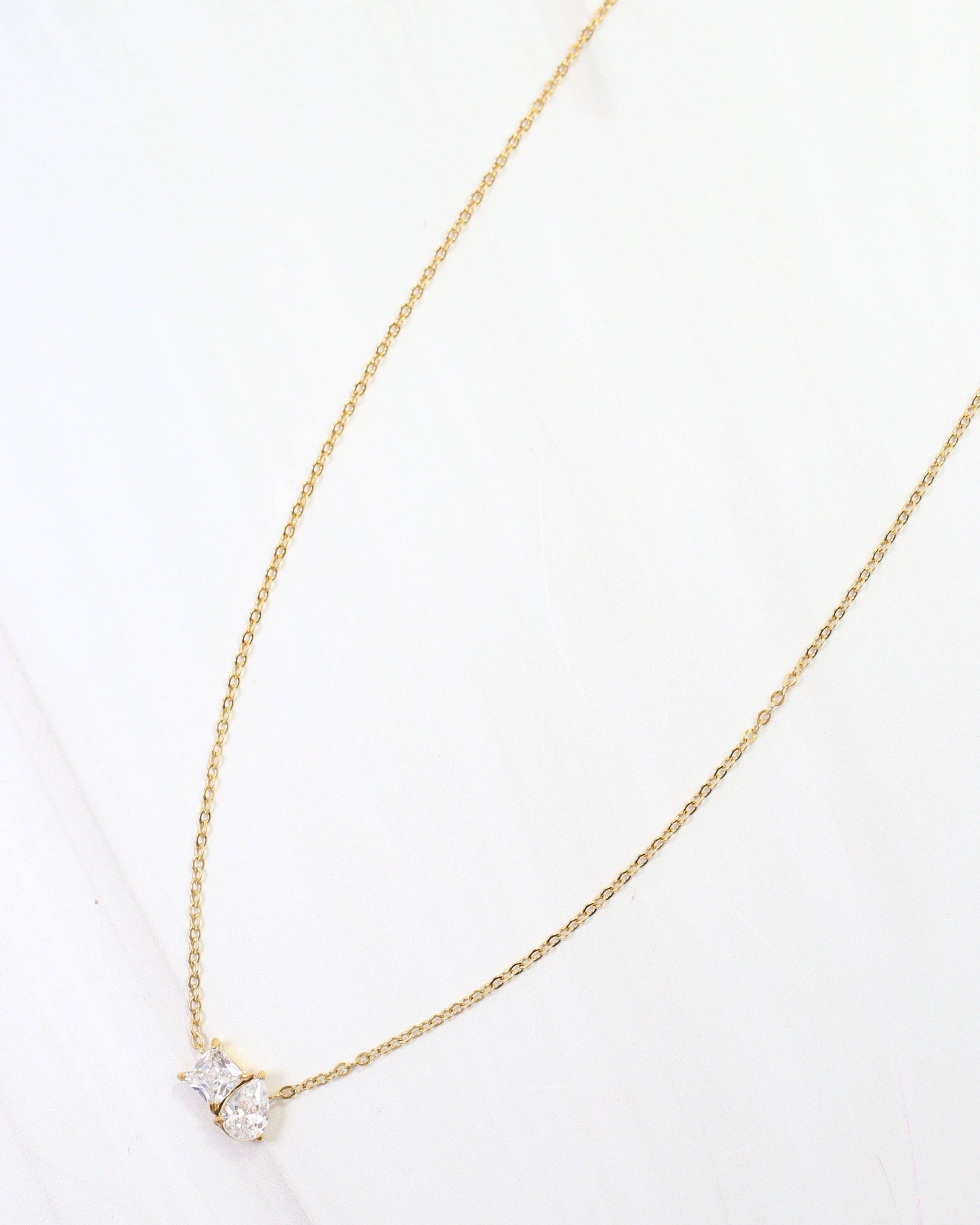 Caroline Hill - Windsor CZ Necklace Gold: Default Caroline Hill