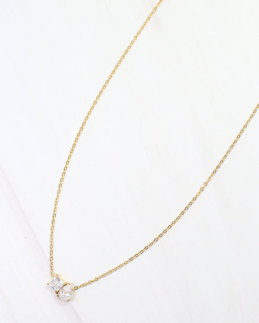 Caroline Hill - Windsor CZ Necklace Gold: Default Caroline Hill