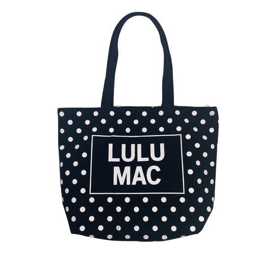Girlie Girl Originals - Lulu Mac Canvas Tote PD-BG-1002-White Dot on Black Girlie Girl Originals