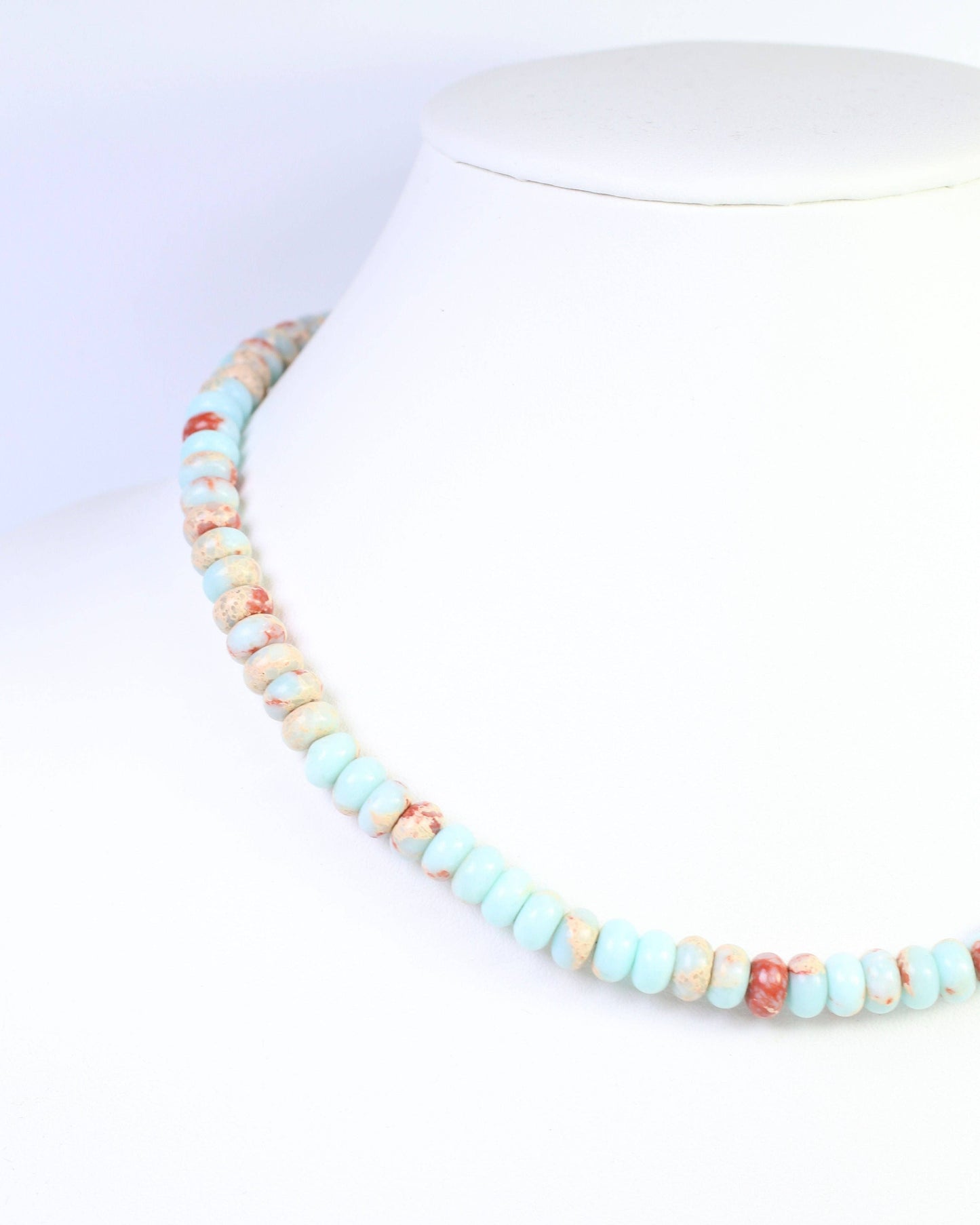 Caroline Hill - Gisela Stone Beaded Oval Clasp Necklace Multi: Default Caroline Hill