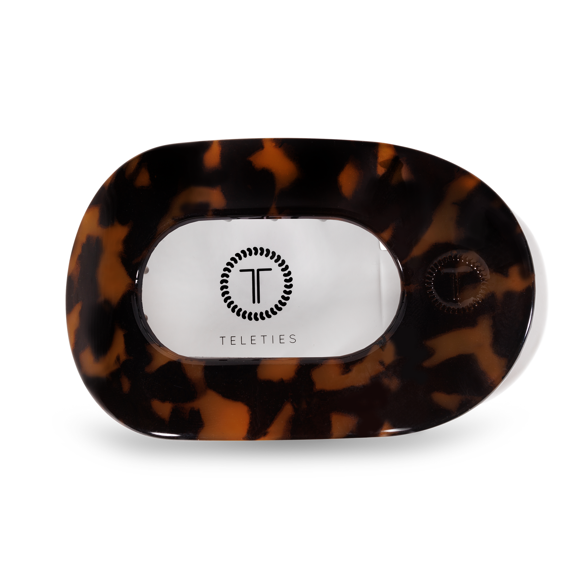 TELETIES - Round Flat Hair Clip | Large | Tortoise TELETIES