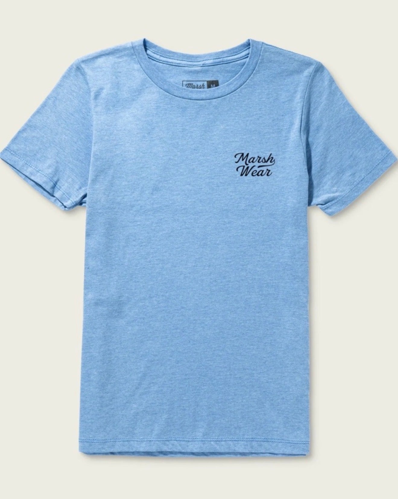 MARSH WEAR Youth Light Blue Heather Roadside SS T-Shirts MARSH WEAR
