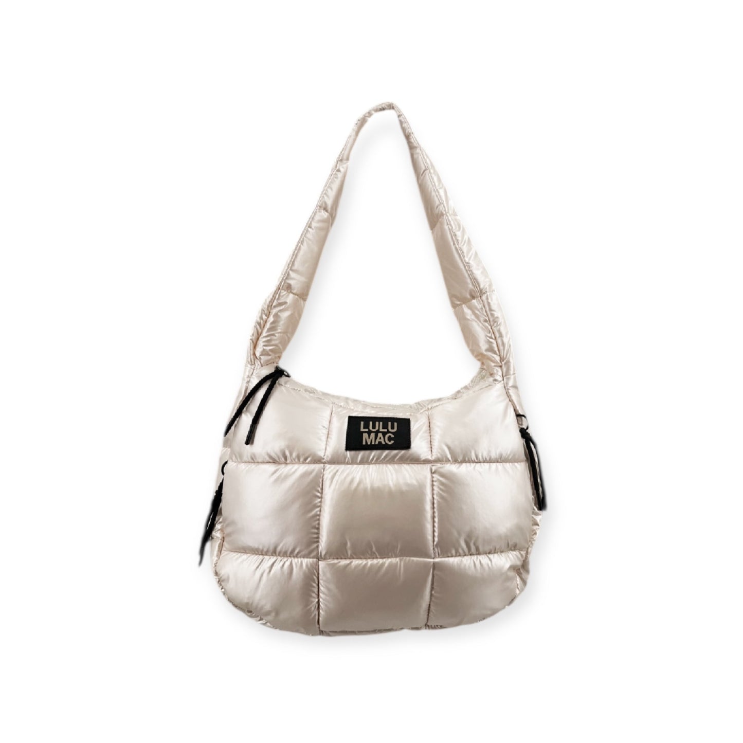 LULU MAC METALLIC OFF WHITE PUFFER TOTE BAG Girlie Girl Originals
