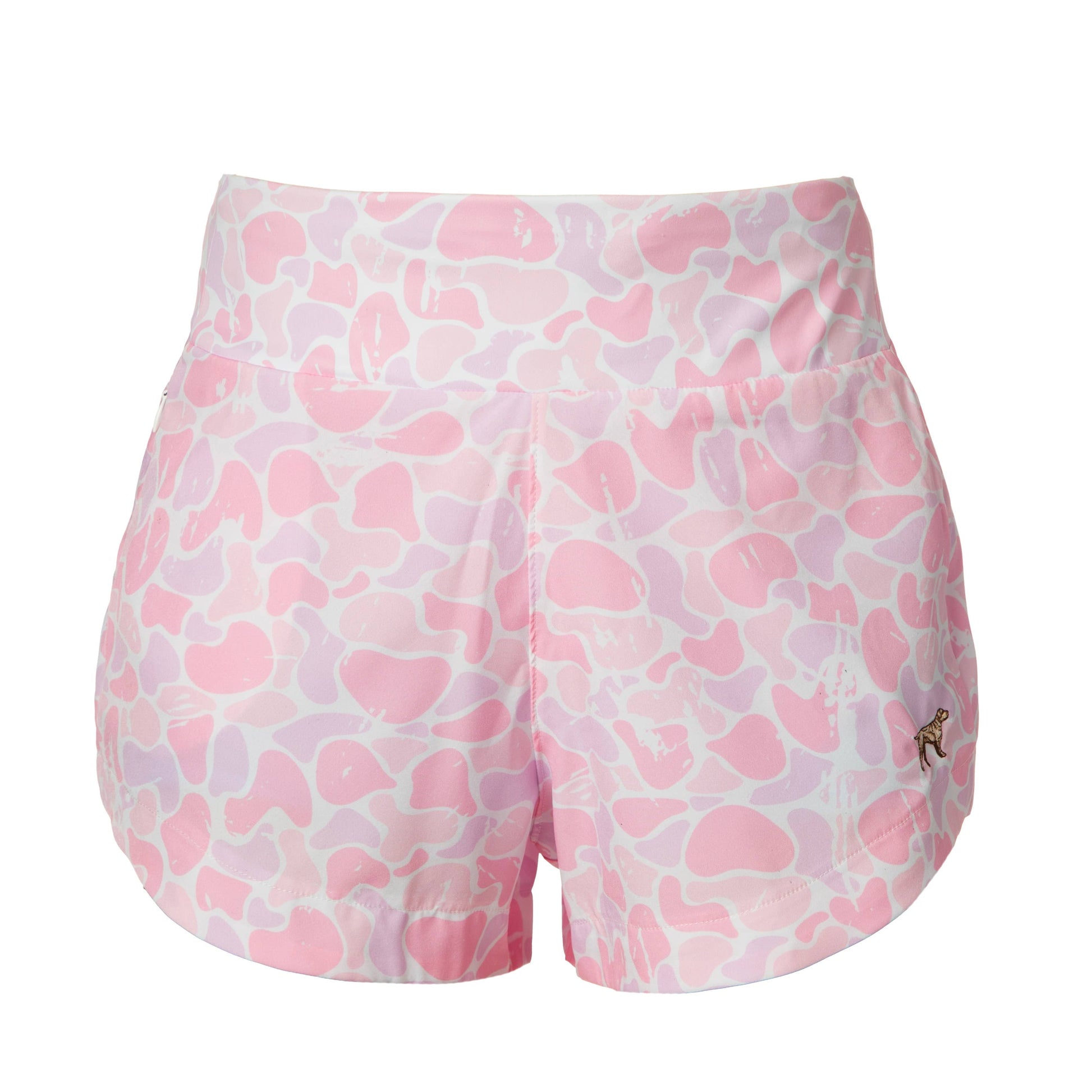 Buck Wild Branding - Women's Active Shorts (709): Pink / YM Buck Wild Branding