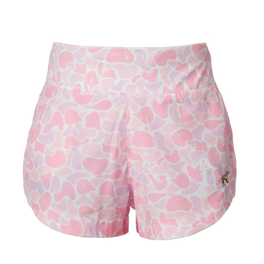 Buck Wild Branding - Women's Active Shorts (709): Pink / YM Buck Wild Branding