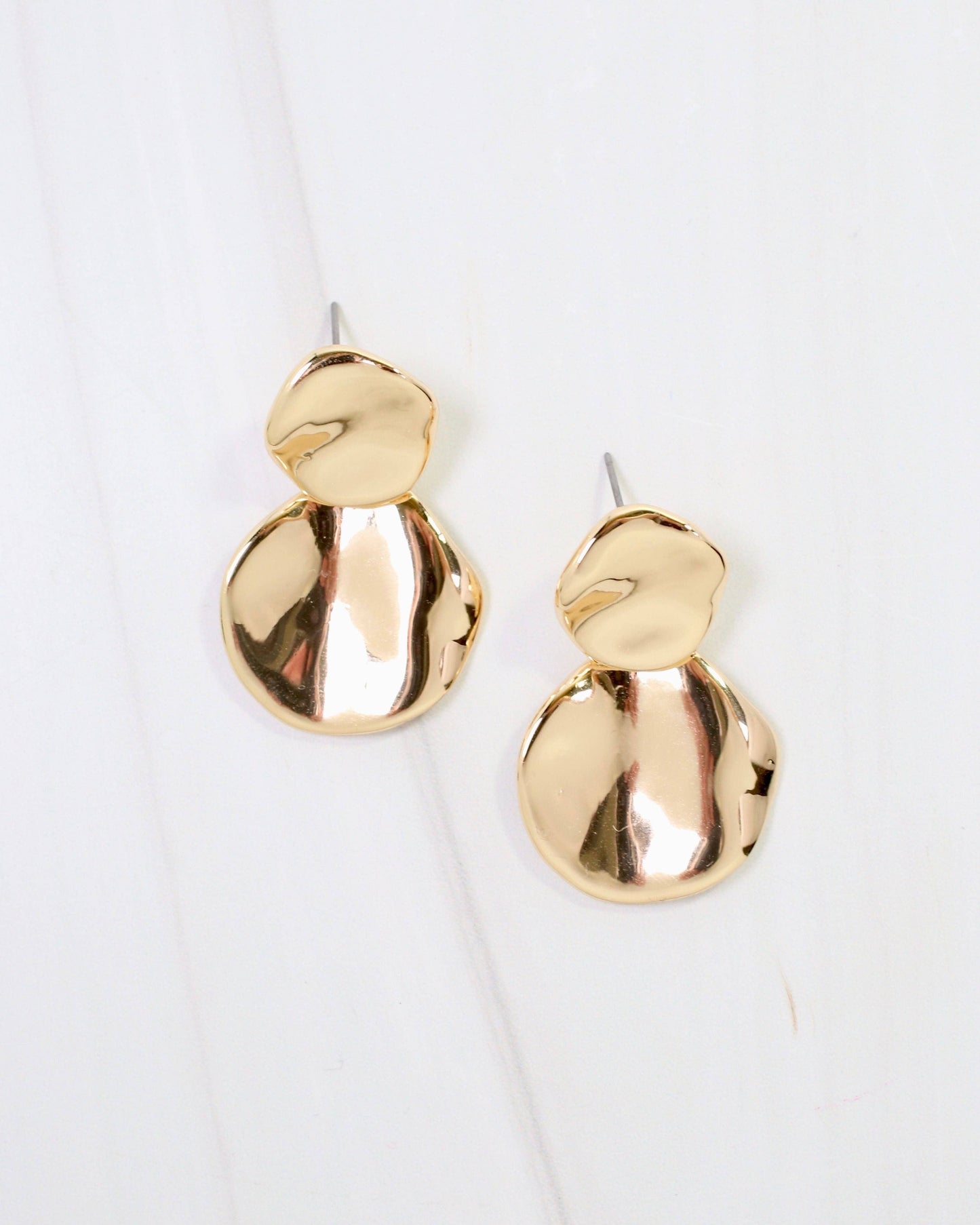 Caroline Hill - Aimee Wave Drop Earring Gold: Default Caroline Hill