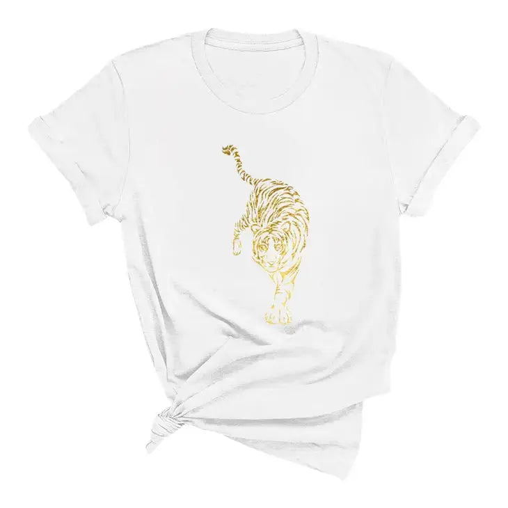 Gold Tiger White Comfort Tee