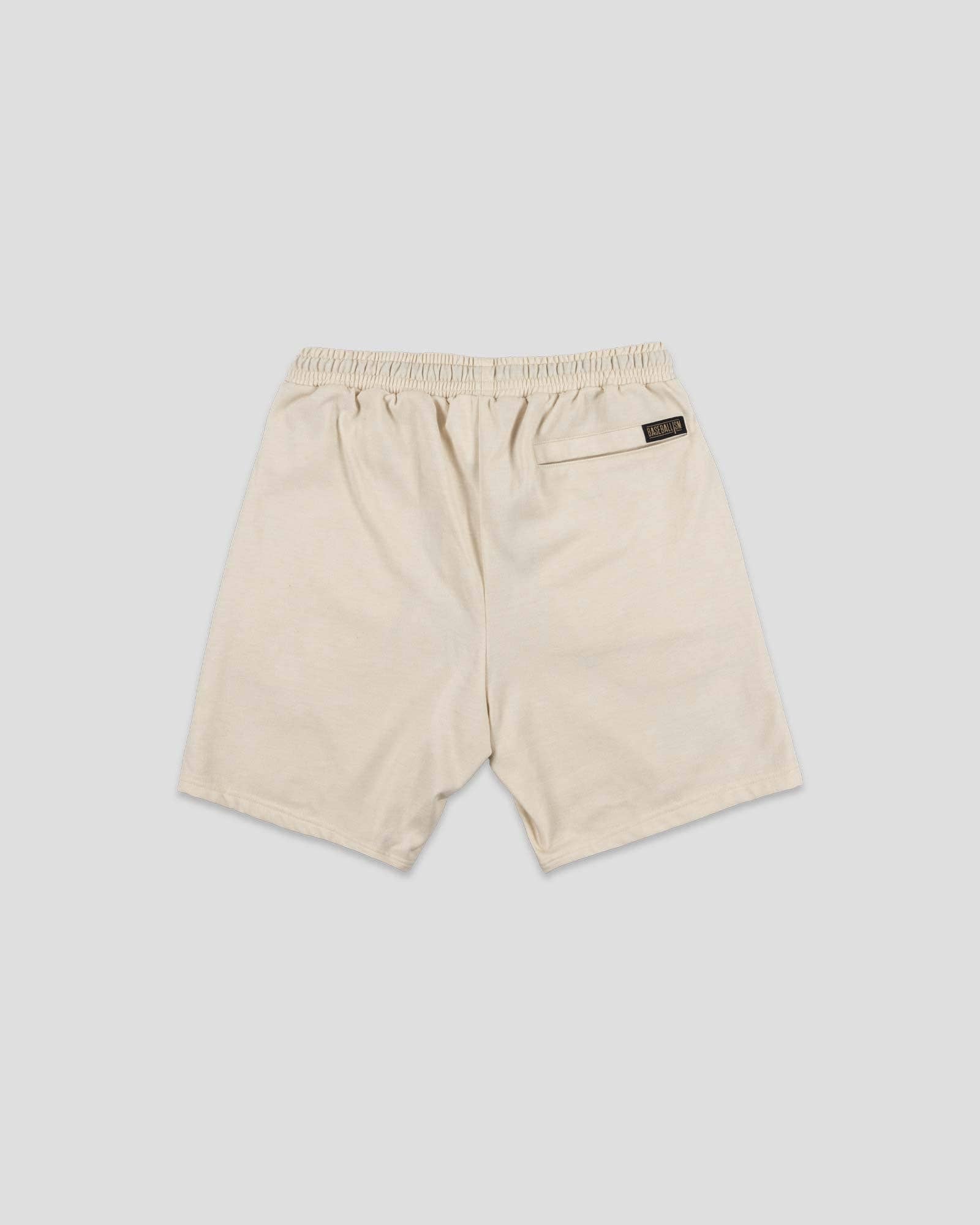 Baseballism - Play Hard Comfort Youth Sweat Shorts - Cream: Youth Large Baseballism