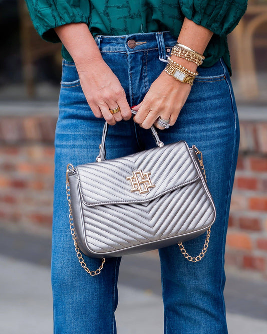 Caroline Hill - Sinclair Quilted Crossbody Black Pearl VQ: Default Caroline Hill