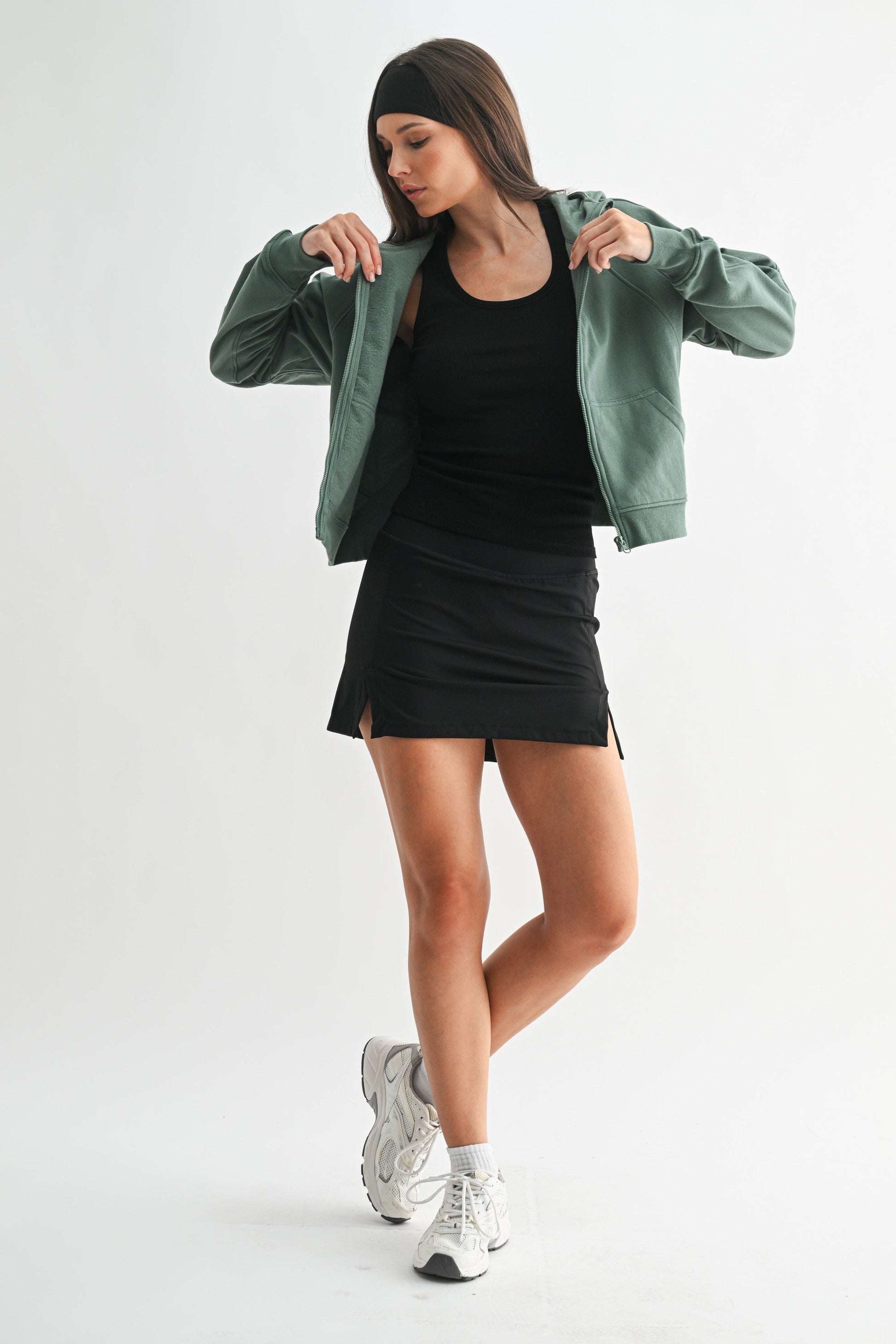 Mono B Silky Pine Zip-up Fleece Hoodie SOUTHERN SUNDROP BOUTIQUE