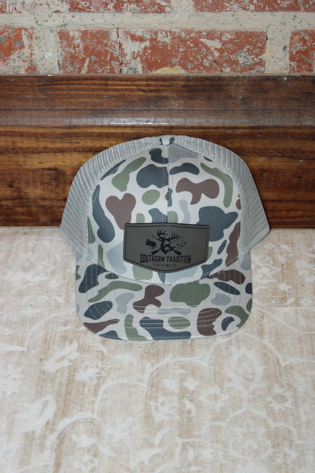 Southern Tradition Co Bracketed Grey Camo with Get Logo Hat Southern Tradition Tradition Clothing Co