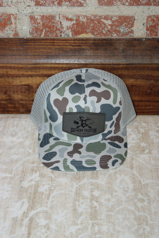 Southern Tradition Co Bracketed Grey Camo with Get Logo Hat Southern Tradition Tradition Clothing Co