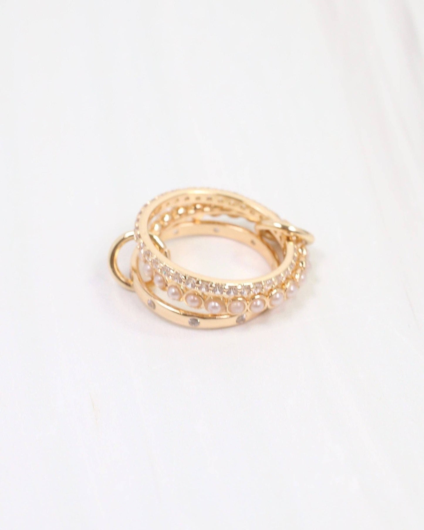 Caroline Hill - Caldwell Interlocking CZ Ring WR Gold: Default Caroline Hill