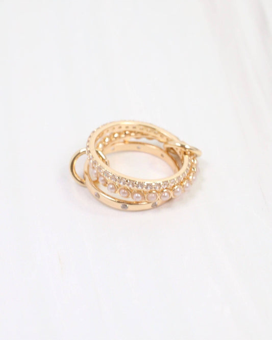 Caroline Hill - Caldwell Interlocking CZ Ring WR Gold: Default Caroline Hill