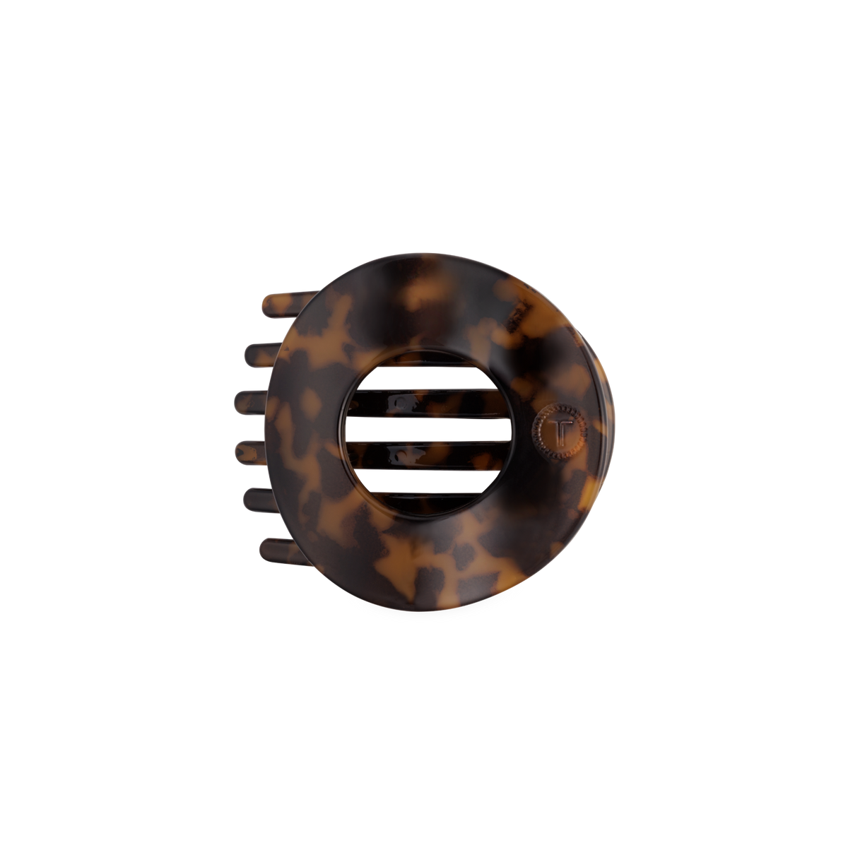 TELETIES - Tortoise | Medium | Flat Circle Hair Clip TELETIES