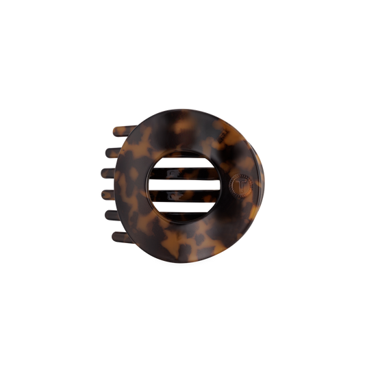 TELETIES - Tortoise | Medium | Flat Circle Hair Clip TELETIES