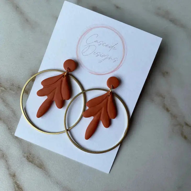 The Rhea Hoop Clay Earrings