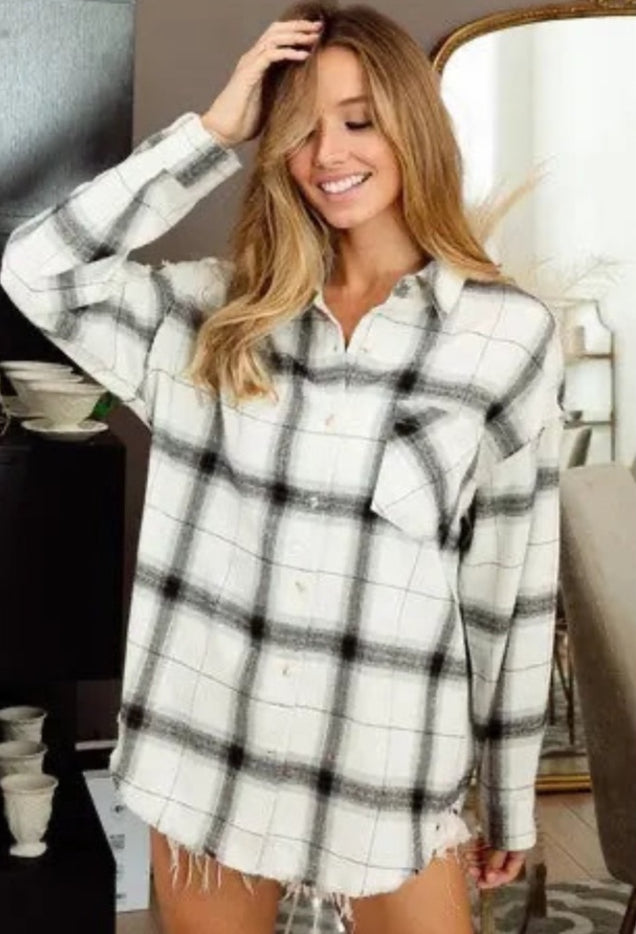 BIBI VINTAGE PLAID SHIRT BIBI