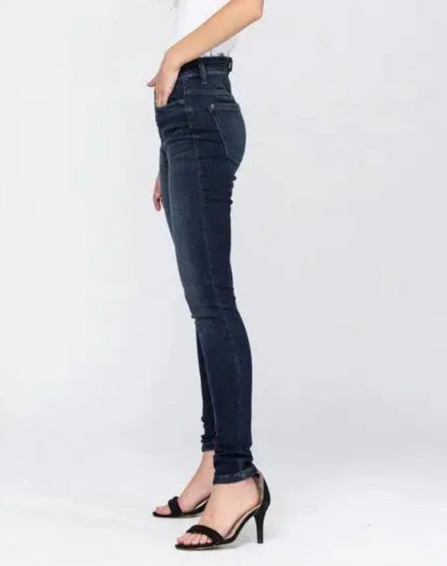 JUDY BLUE Super Dark High Waist Skinny Jeans JUDY BLUE