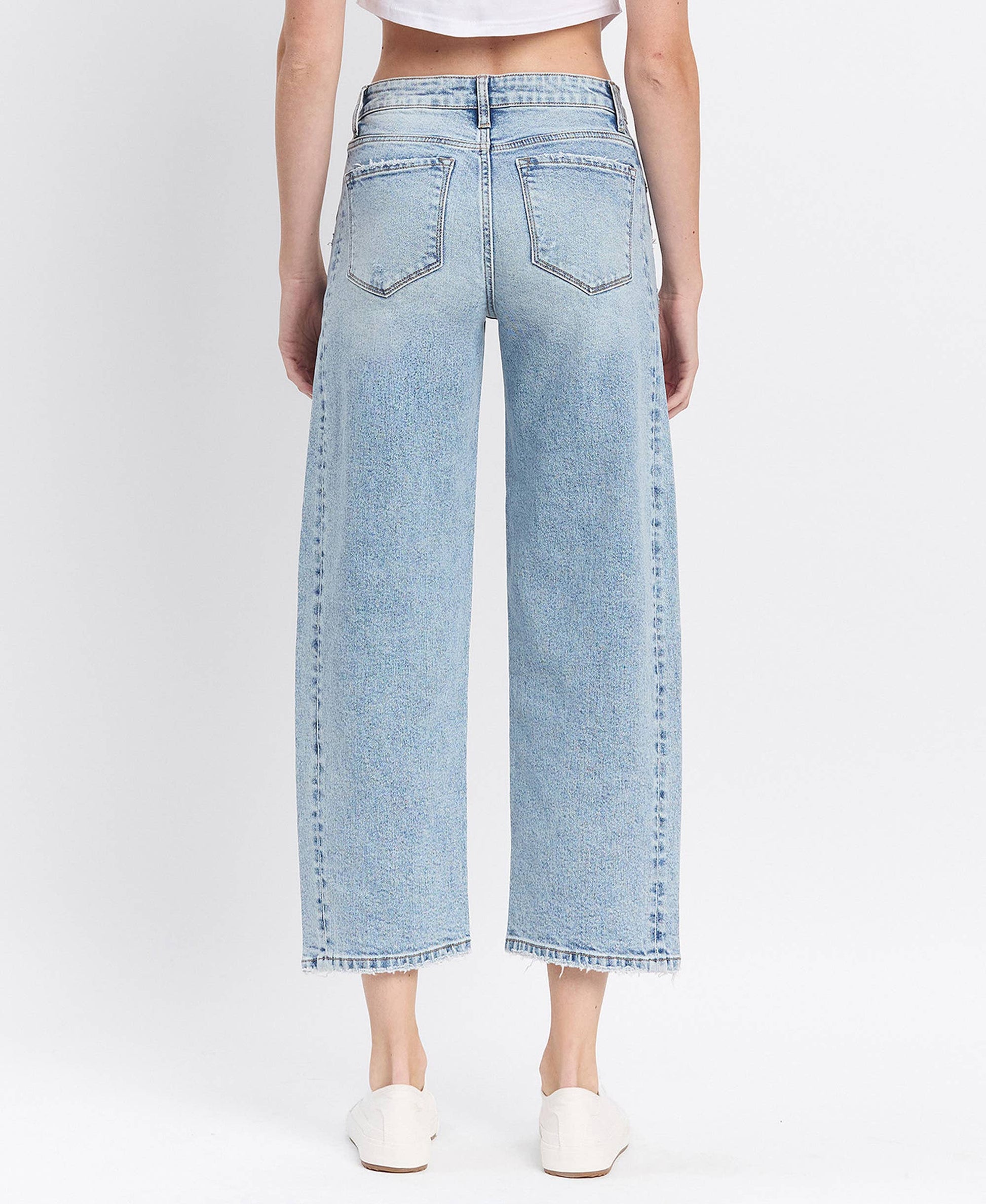 Lovervet by VERVET - HIGH RISE TWIST BARREL JEANS LV1502: PAPER TRAILS / 32 Lovervet by VERVET