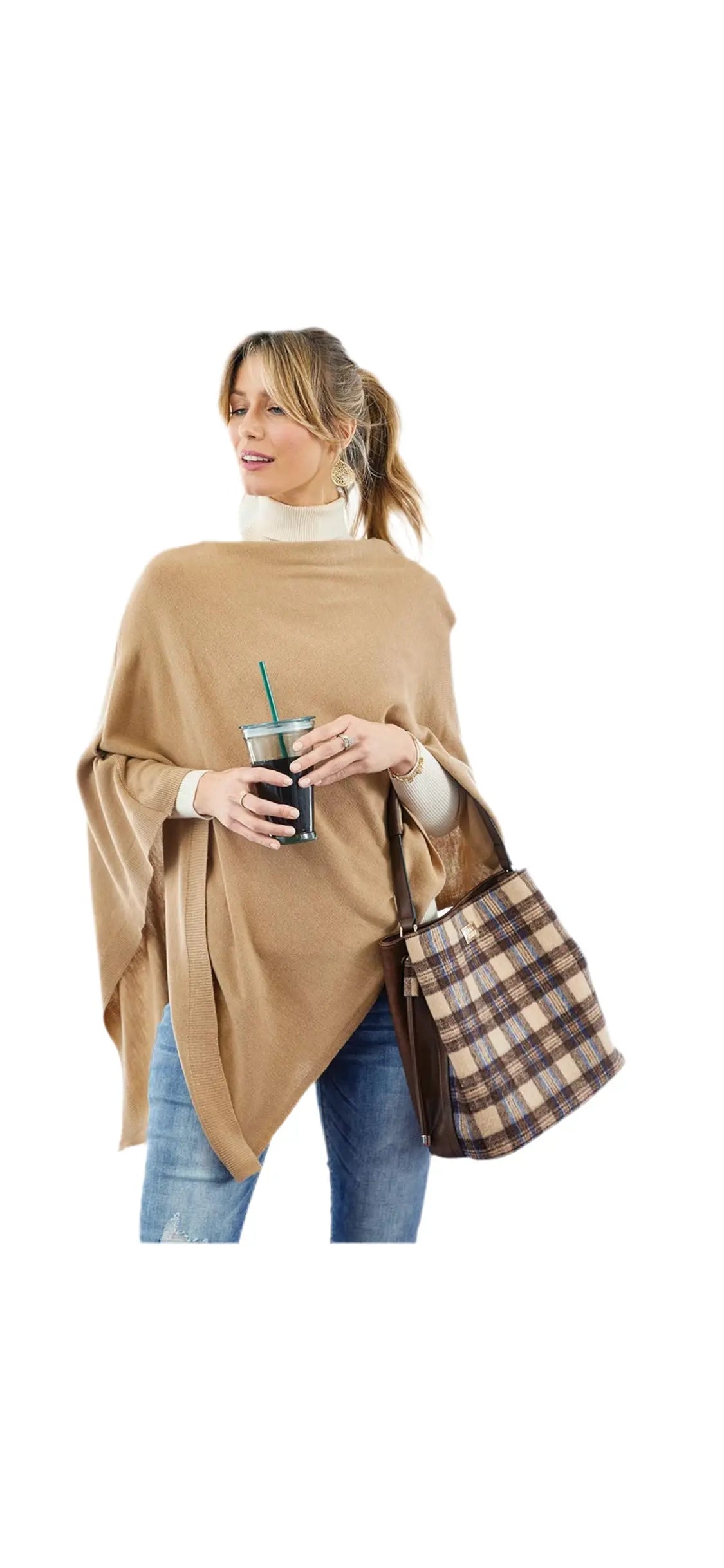 Coco & Carmen Women Lightweight Versatile Poncho COCO + CARMEN