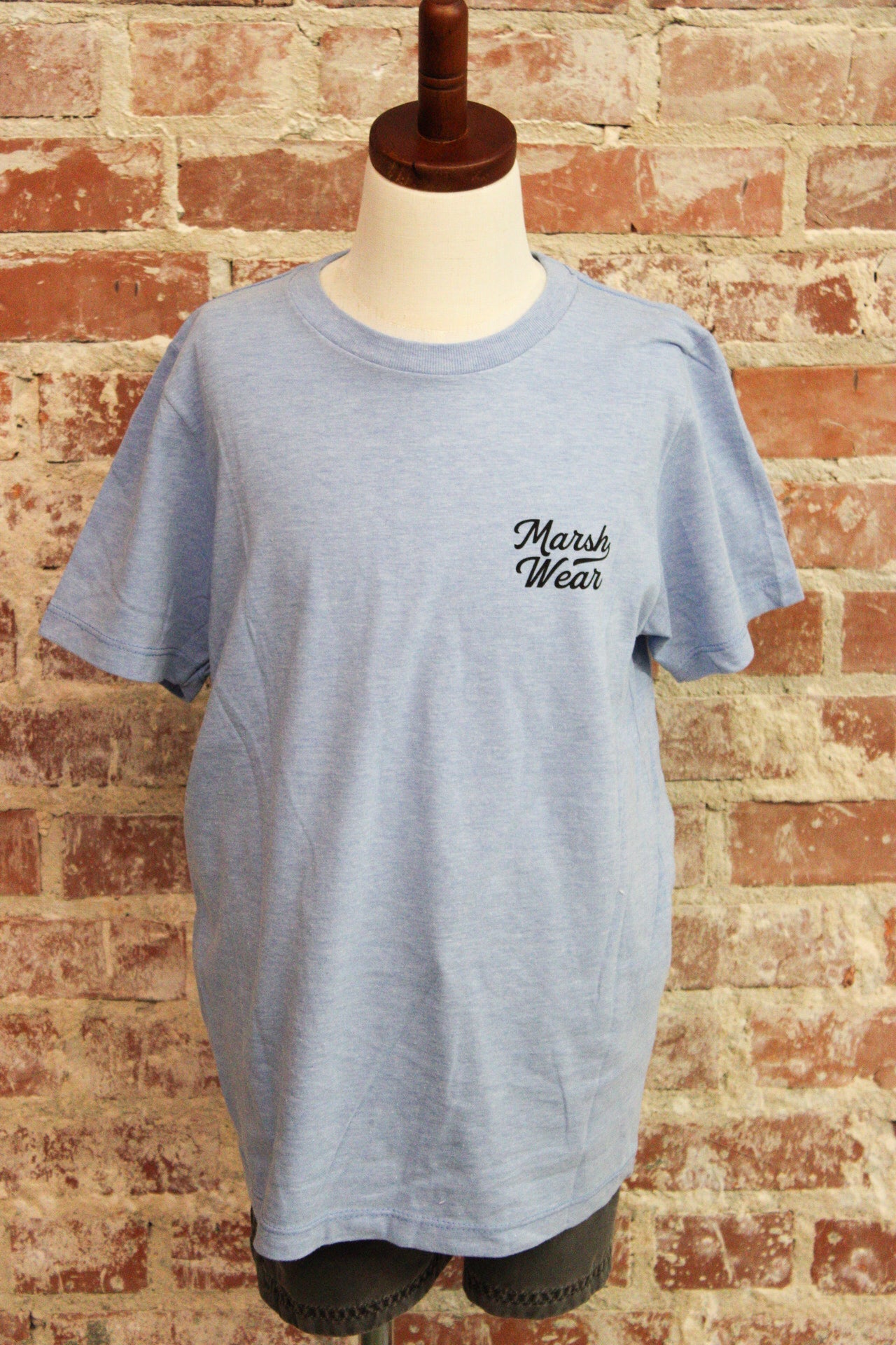 MARSH WEAR Youth Light Blue Heather Roadside SS T-Shirts MARSH WEAR
