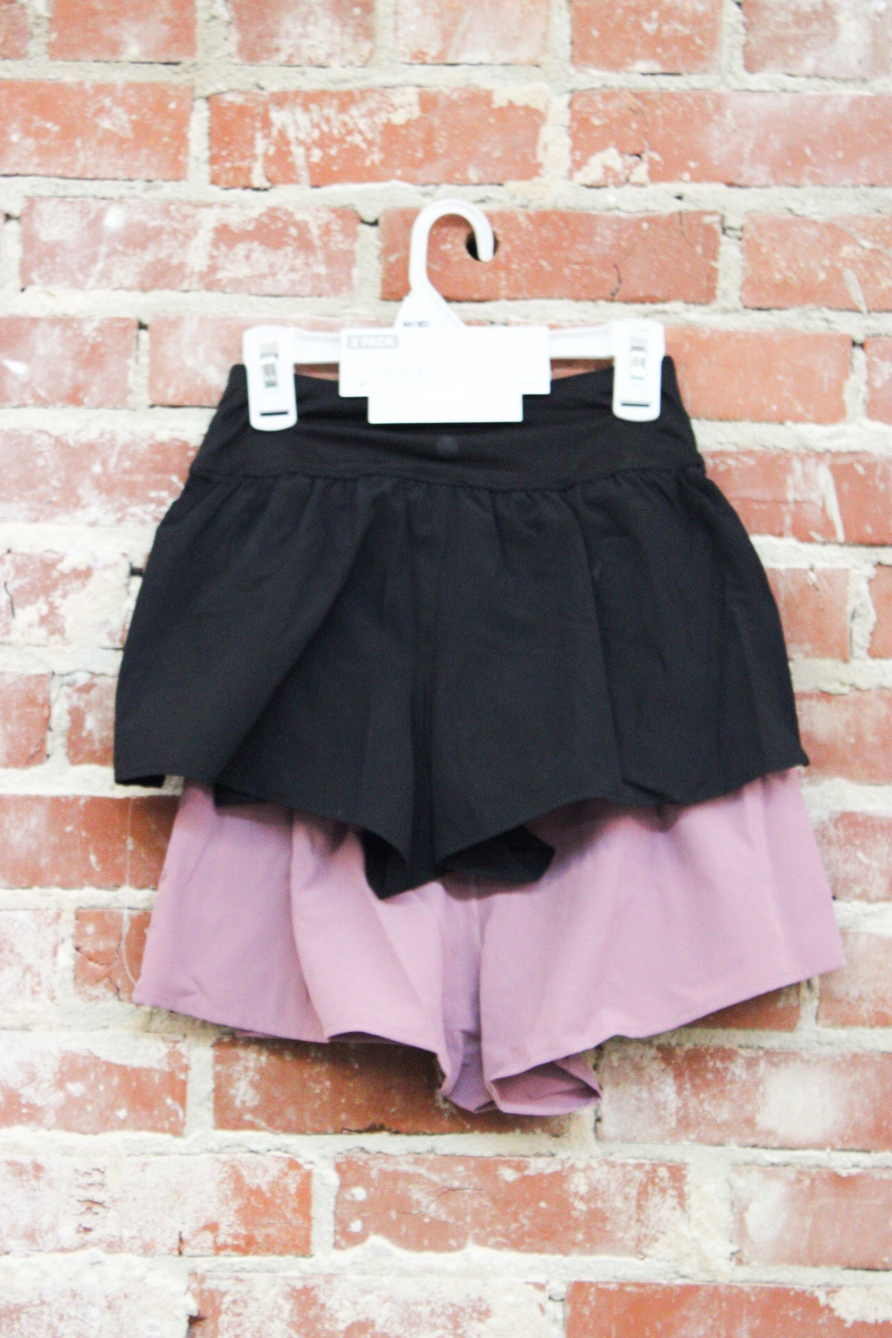 Girls 2 Pack Crossover Hybrid Short w Inner Pant 90 Degree by Reflex & Yogalicious
