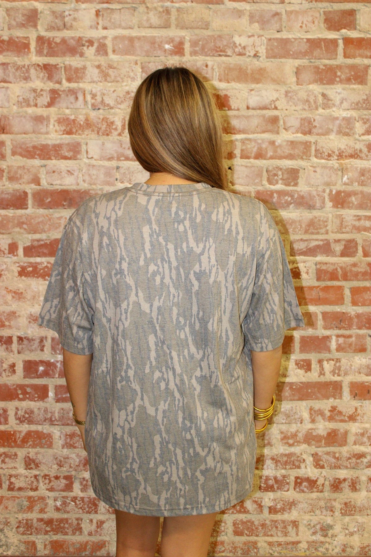 Bottomland Camo Team Fancy Cursive Puff Graphic Dash Forward Wholesale