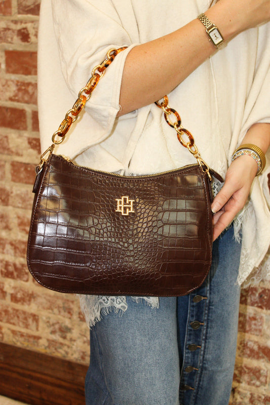 Caroline Hill Charlee Chocolate EC Crossbody Purse Caroline Hill