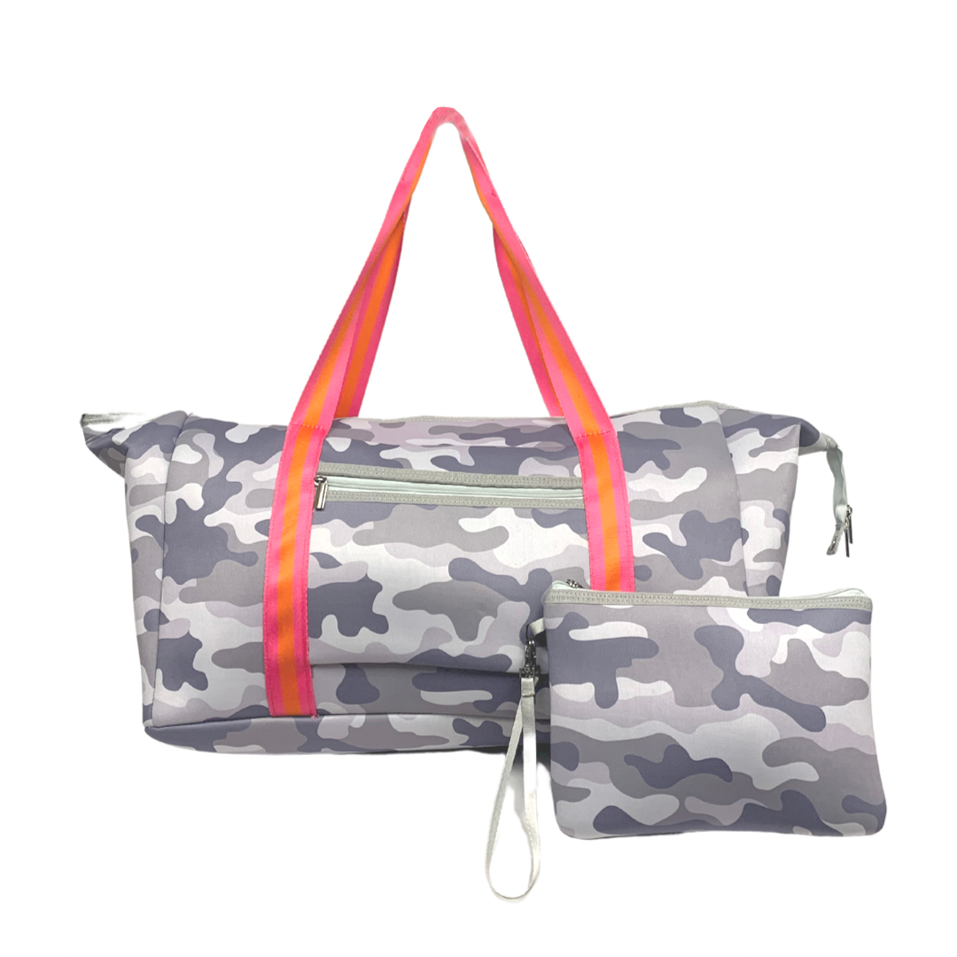 Girlie Girl Originals - NP-6503DB Neoprene Duffle Bag Gray Camo Girlie Girl Originals