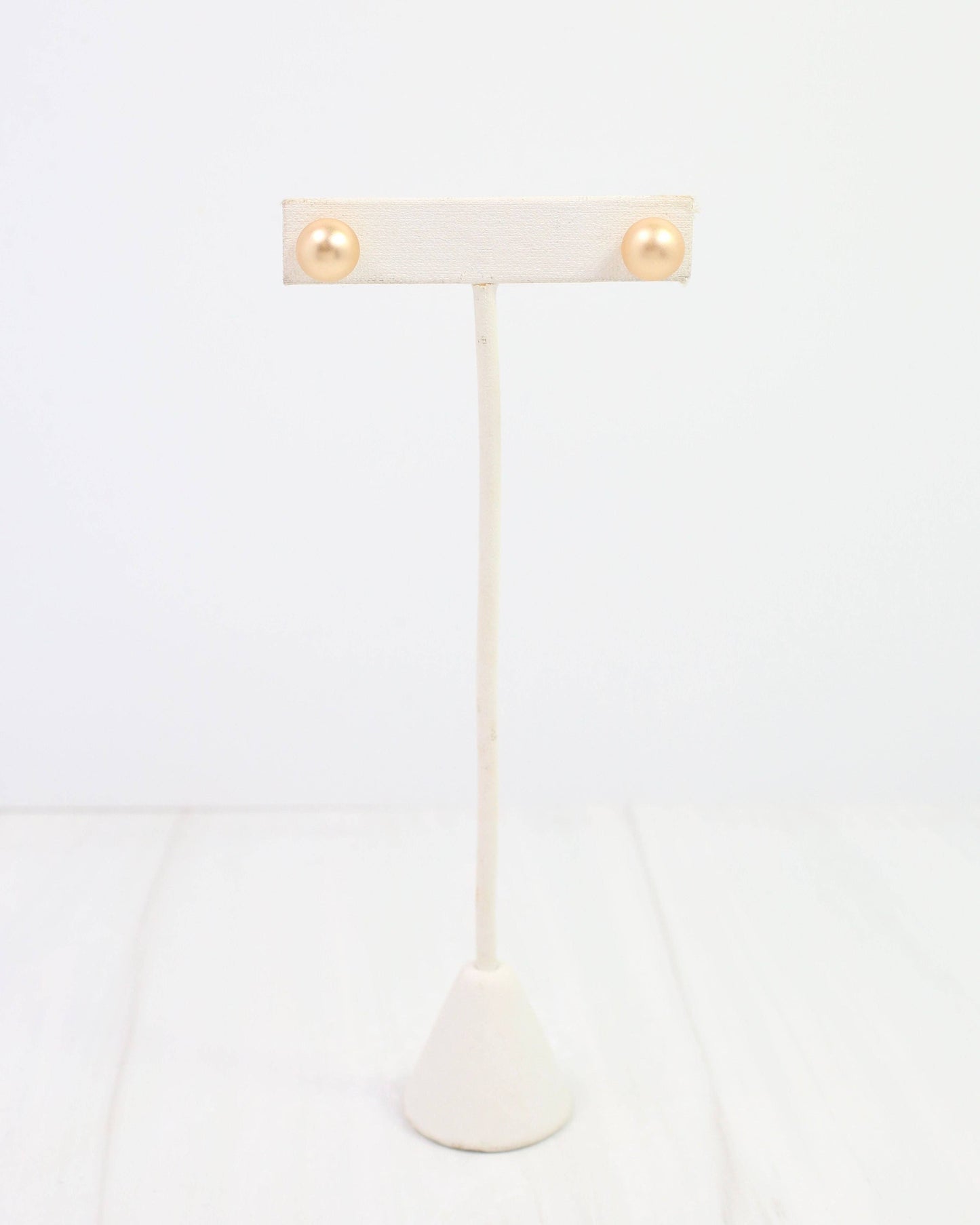 Caroline Hill - Bailey Small Ball Earring WR Worn Gold: Default Caroline Hill