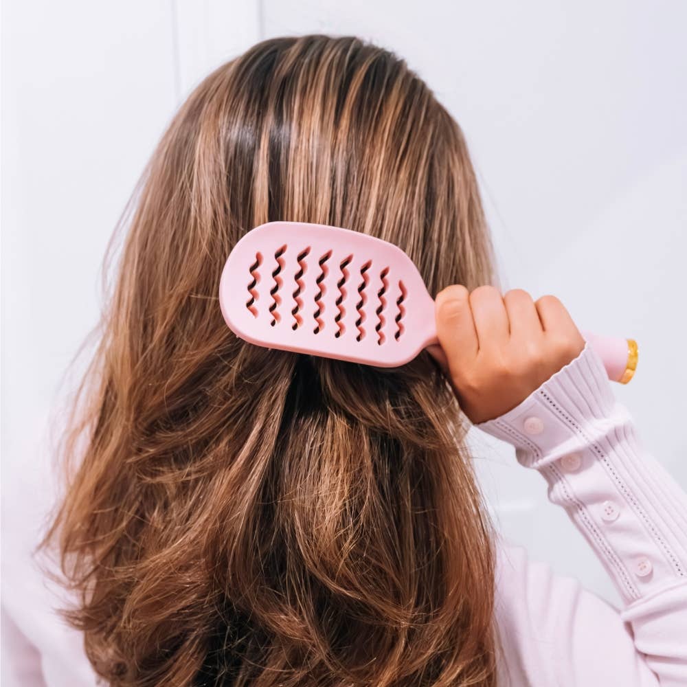 TELETIES - Vented Brush | Full Size | Bubblegum Pink TELETIES