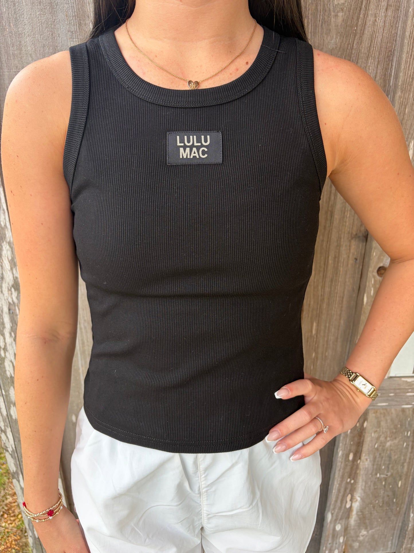 Lulu Mac Black Tank Top Girlie Girl Originals