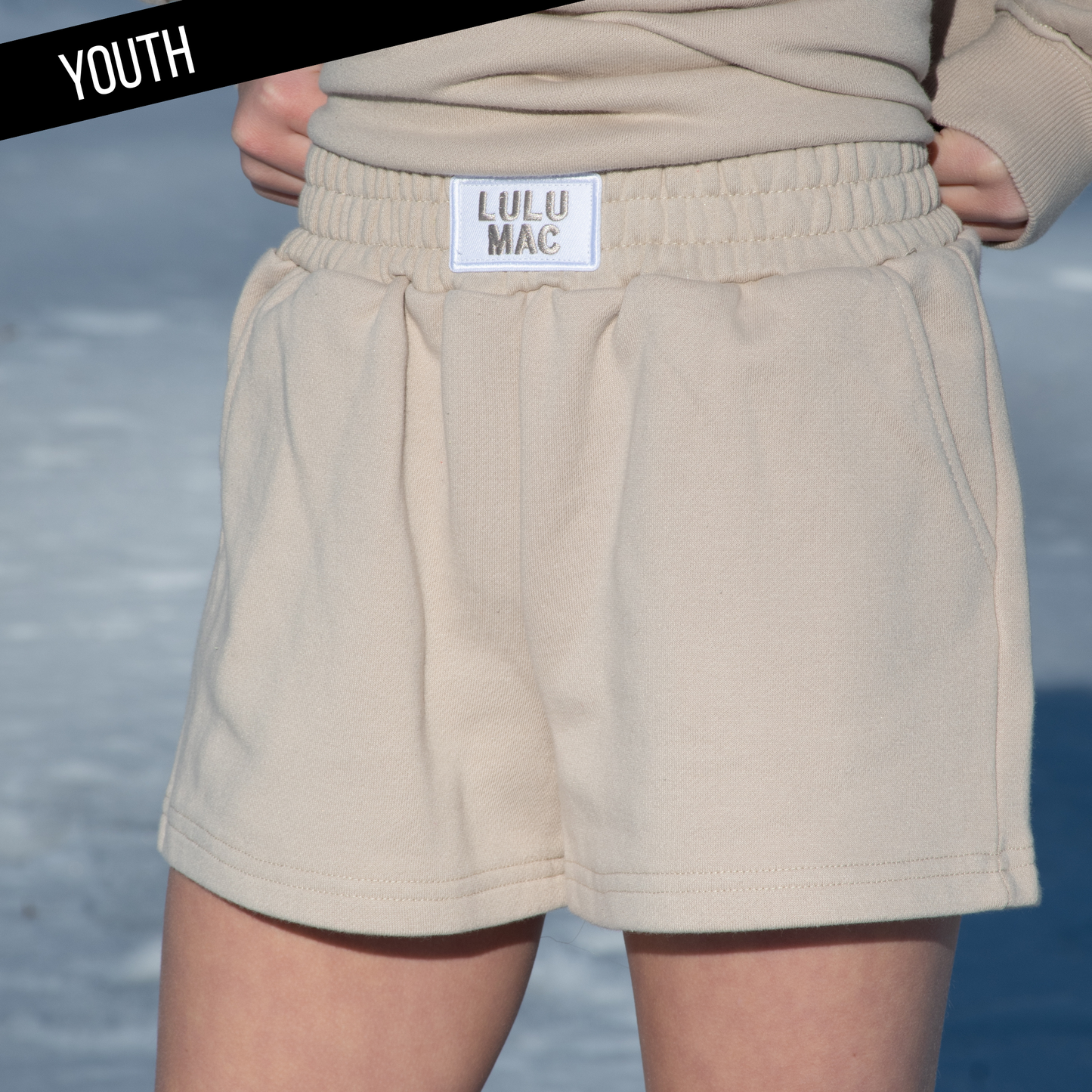 Girlie Girl Originals - KD-SH-1001 KID TERRY CLOTH SHORTS -SAND: SAND / SMALL Girlie Girl Originals
