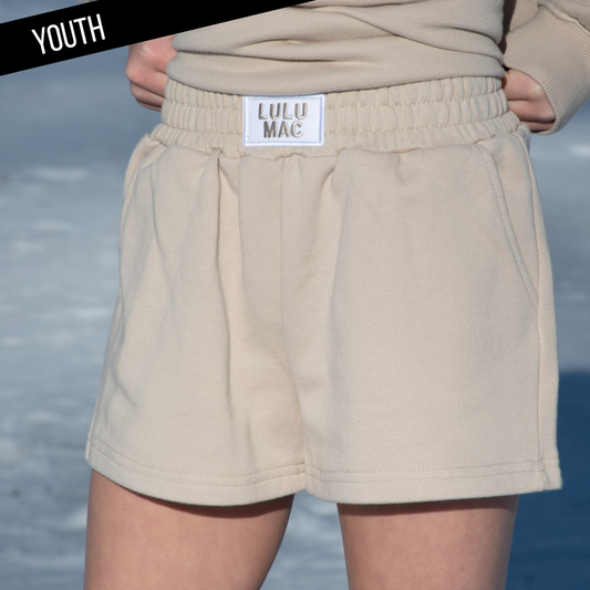 Girlie Girl Originals - KD-SH-1001 KID TERRY CLOTH SHORTS -SAND: SAND / SMALL Girlie Girl Originals