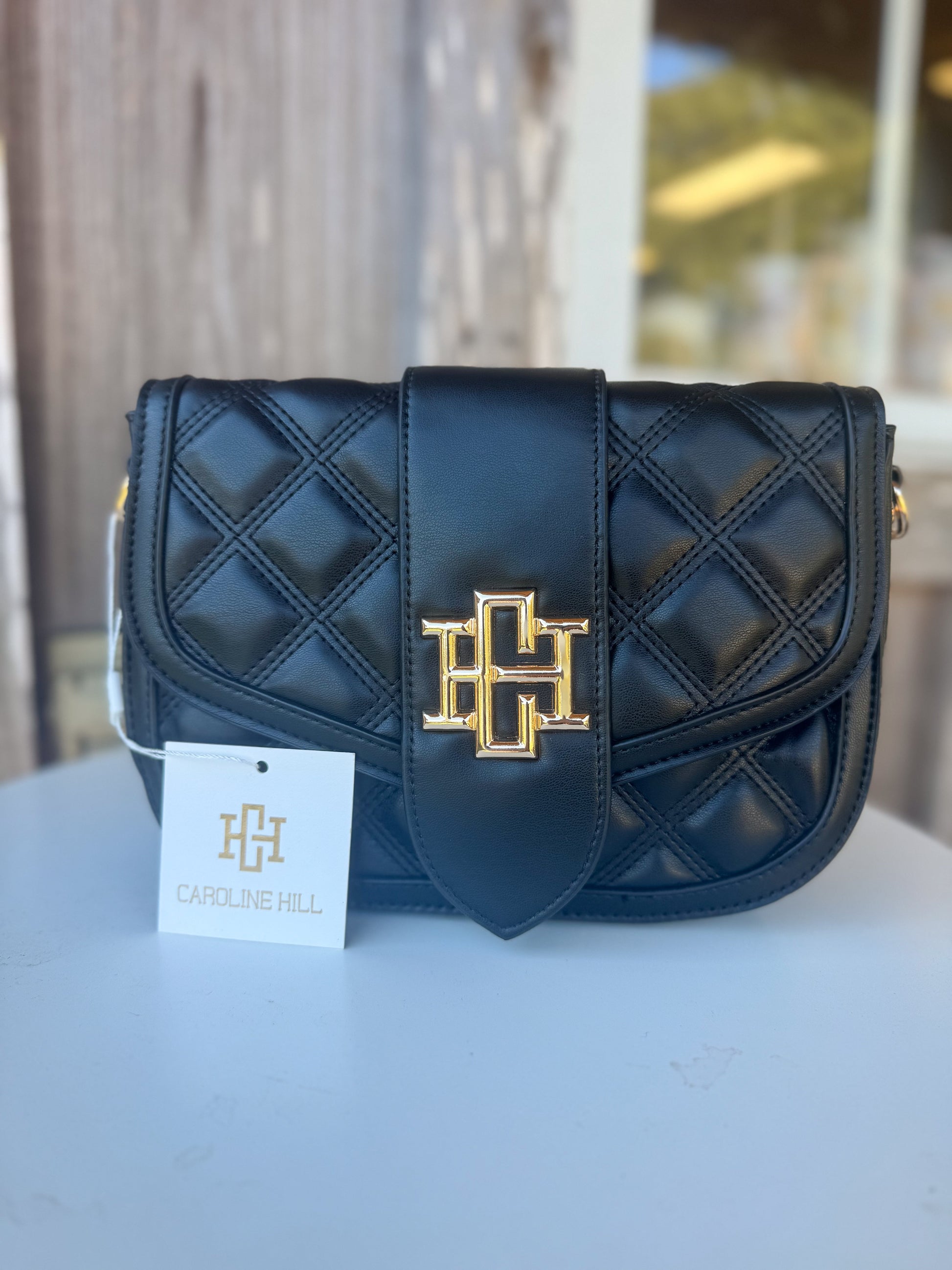 Caroline Hill  Griffin Black DQ Crossbody Bag Caroline Hill