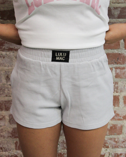 Lulu Mac Waffle Knit Grey Shorts Girlie Girl Originals