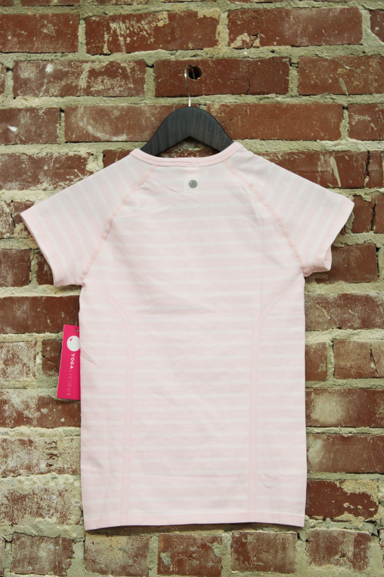 Girls Festival Bloom Stripe Seamless Crewneck Short Sleeves Everyday Tee 90 Degree by Reflex & Yogalicious