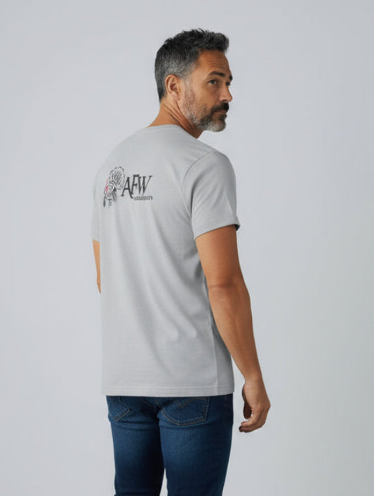 American Flyway Waterfowl - The Strutter Tee - Granite w/ Pocket American Flyway Waterfowl