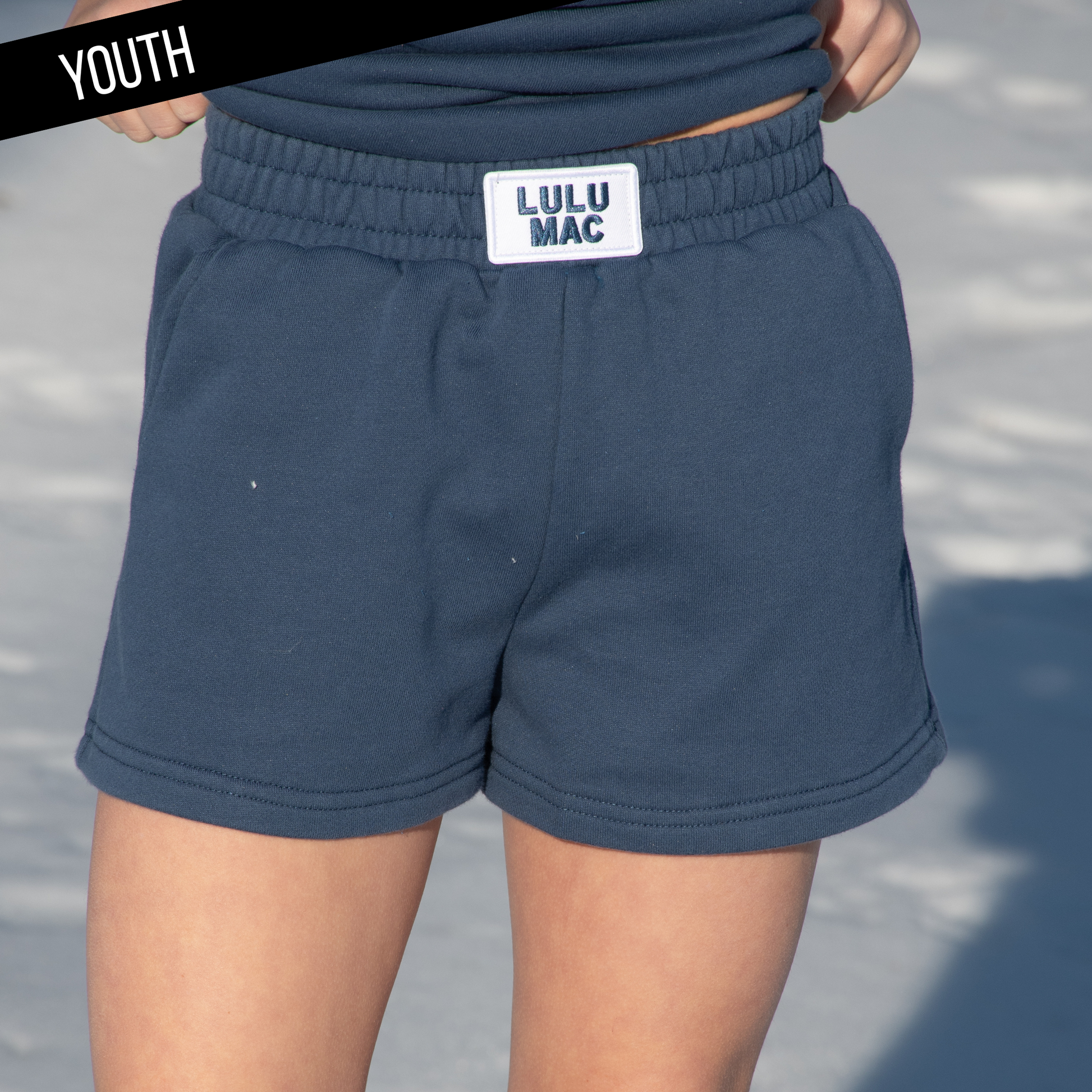Girlie Girl Originals - KD-SH-1001 KID TERRY CLOTH SHORTS -NAVY: NAVY / LARGE Girlie Girl Originals