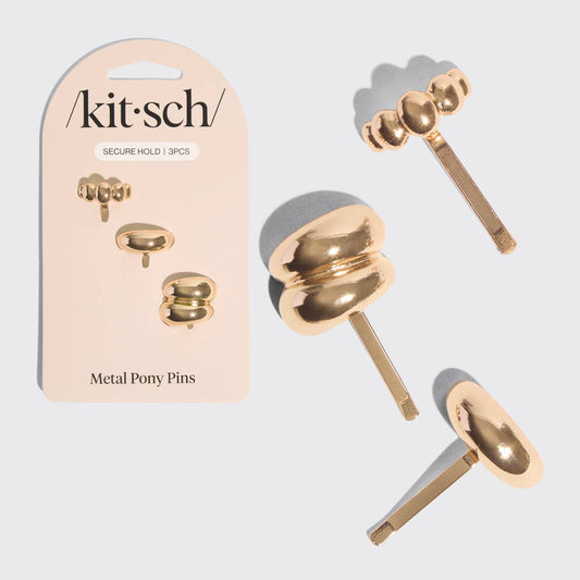 KITSCH - Gold Metal Pony Pins 3 pc Set KITSCH
