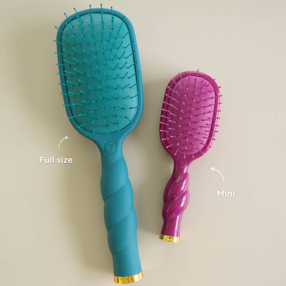 TELETIES - Mini Detangler Hair Brush for Medium Hair - Mulberry TELETIES