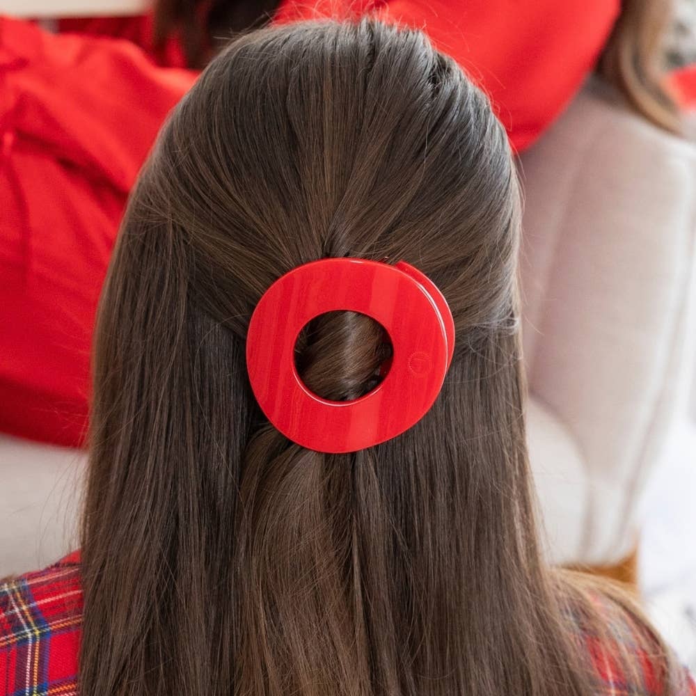 TELETIES - Red Carpet Ready | Medium | Flat Circle Hair Clip TELETIES
