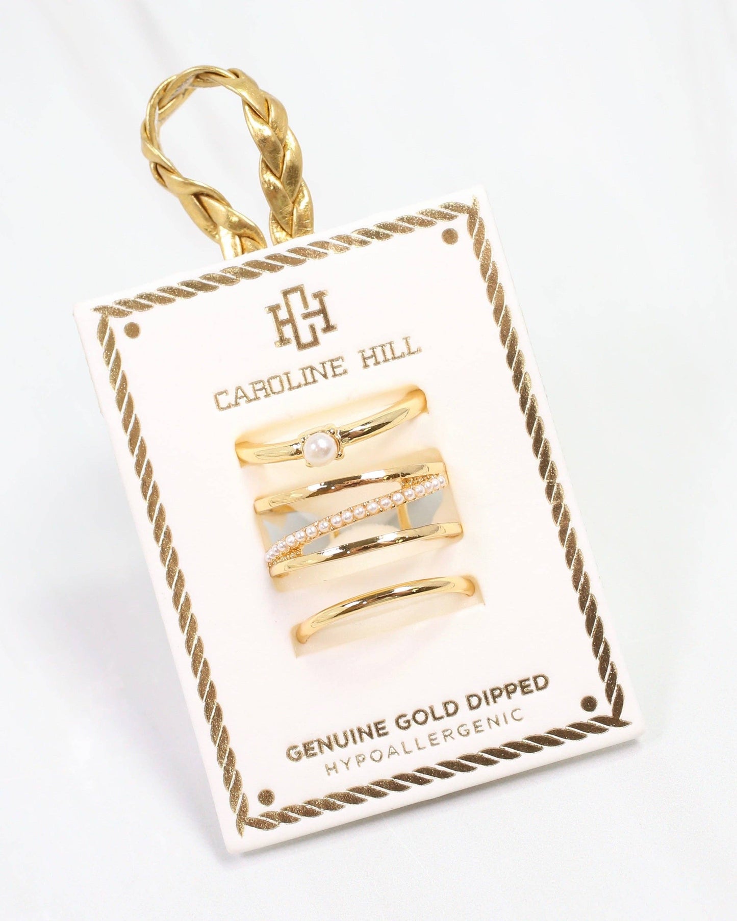 Caroline Hill - Maye Ring Set Gold: Default Caroline Hill