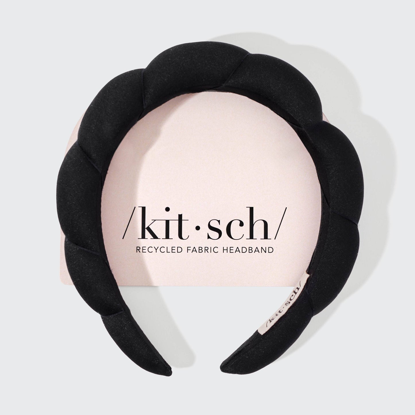KITSCH - Recycled Fabric Puffy Headband 1pc- Black KITSCH