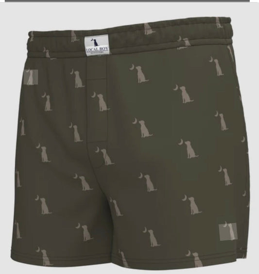 Local Boy Cedar Dog & Moon Boxer Shorts LOCAL BOY OUTFITTER